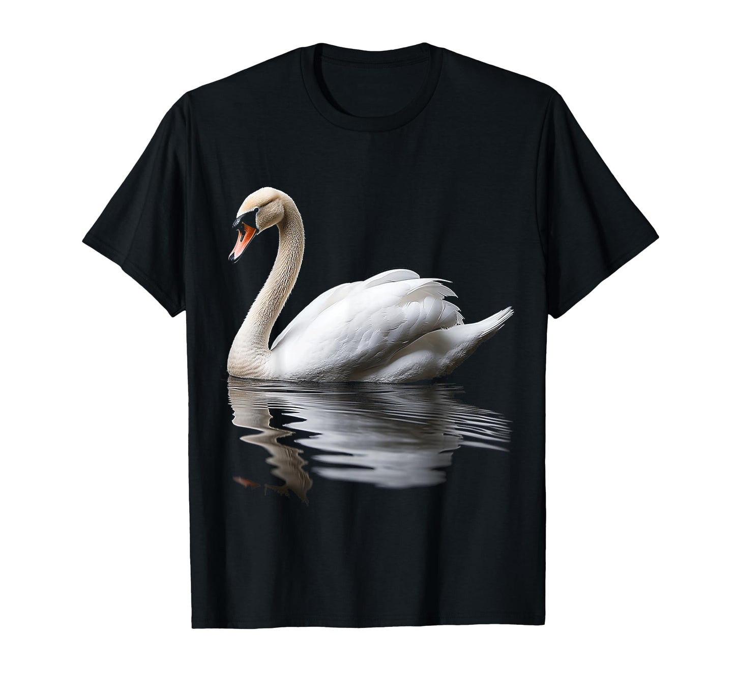 Swan Bird Art Portrait Animal Graphic Motif Swan T-Shirt