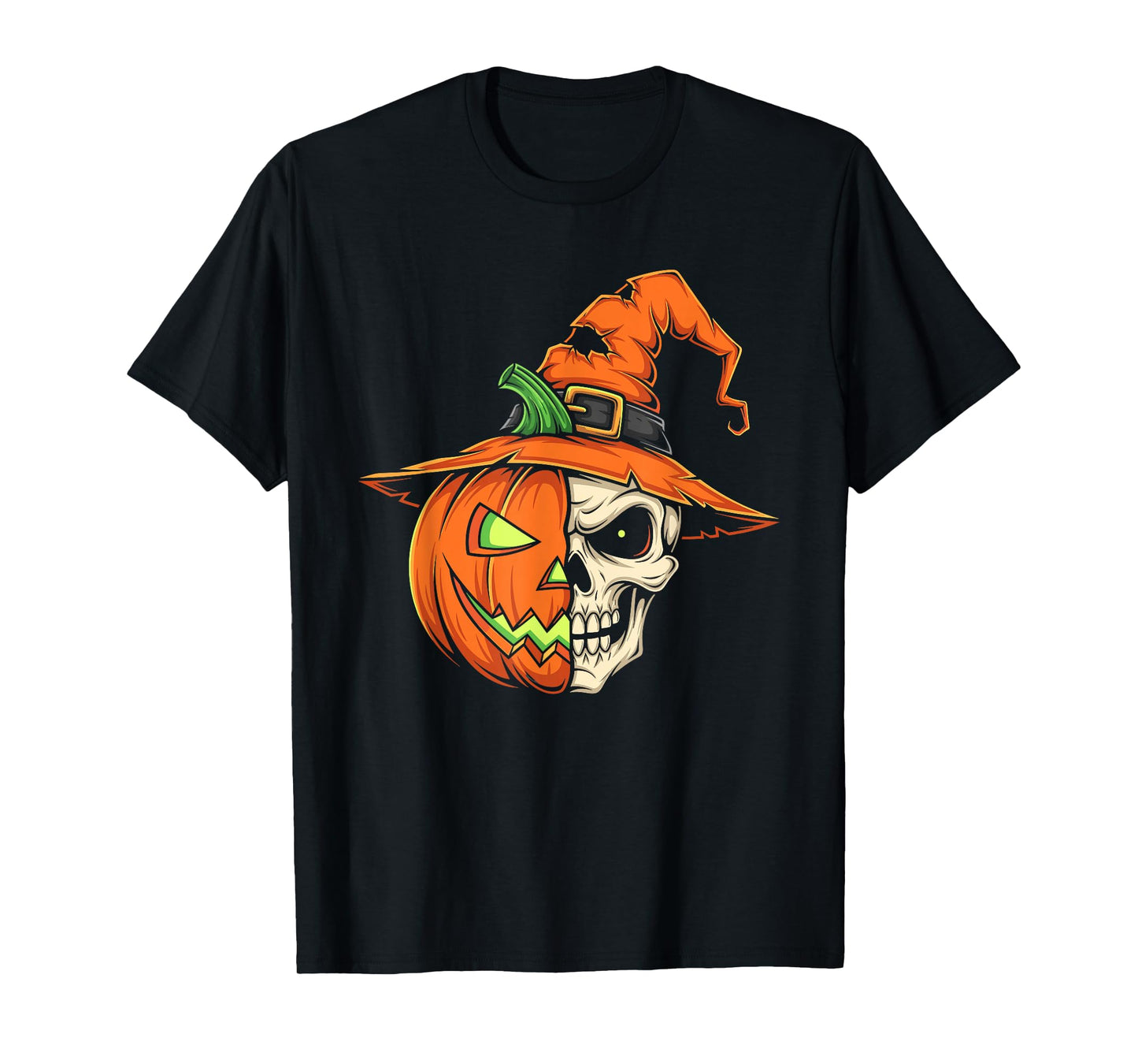 Skeleton Pumpkin Jack O Lantern Halloween Kids Mens Womens T-Shirt