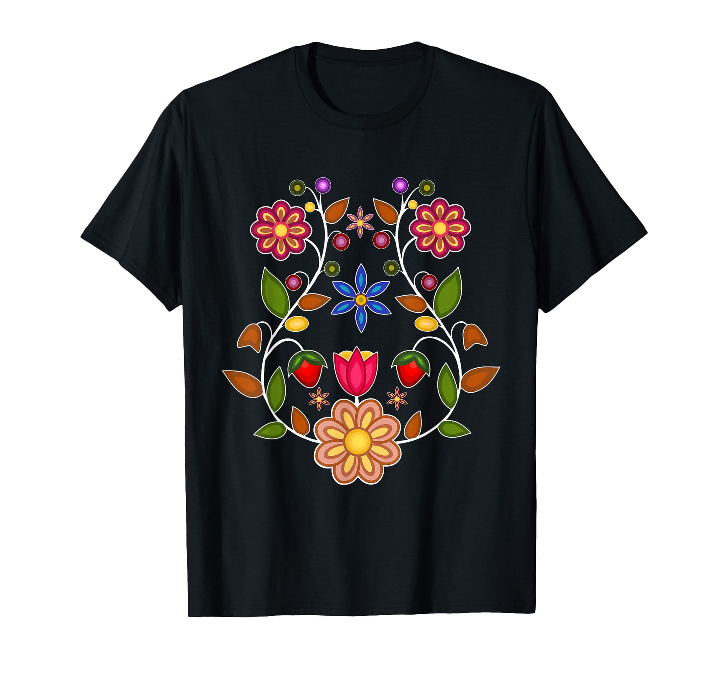Ojibwe Floral With Indigenous Botanical Wild Flowers Nature T-Shirt