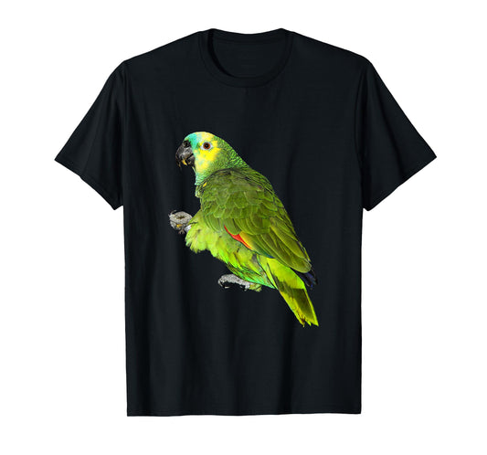 Art Attack Green Parrot T-Shirt, Kids, Unisex, Short Sleeve, Small