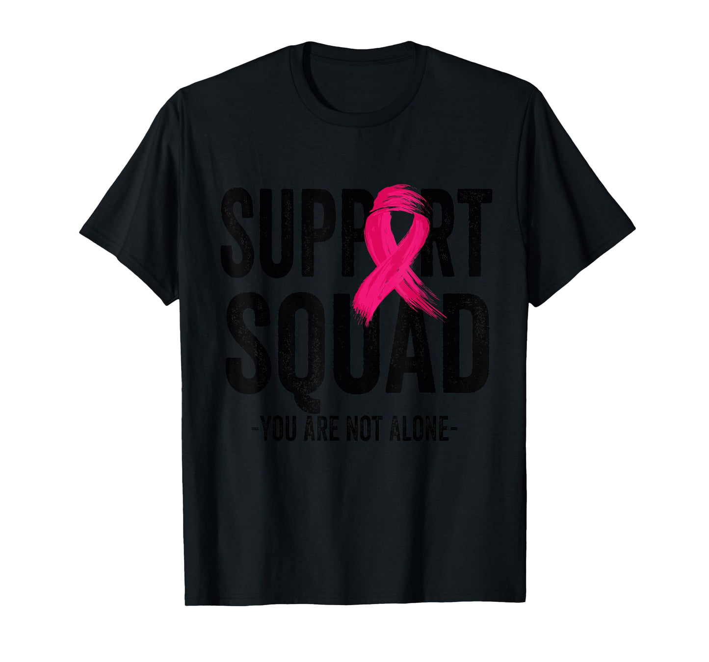 Support Squad Breast Cancer Awareness Pink Ribbon Warrior T-Shirt