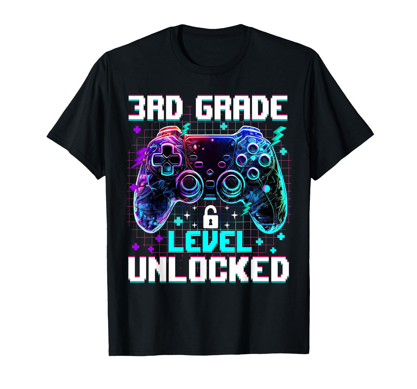Controller 3rd Grade Level Unlocked First Day Of School Boys T-Shirt