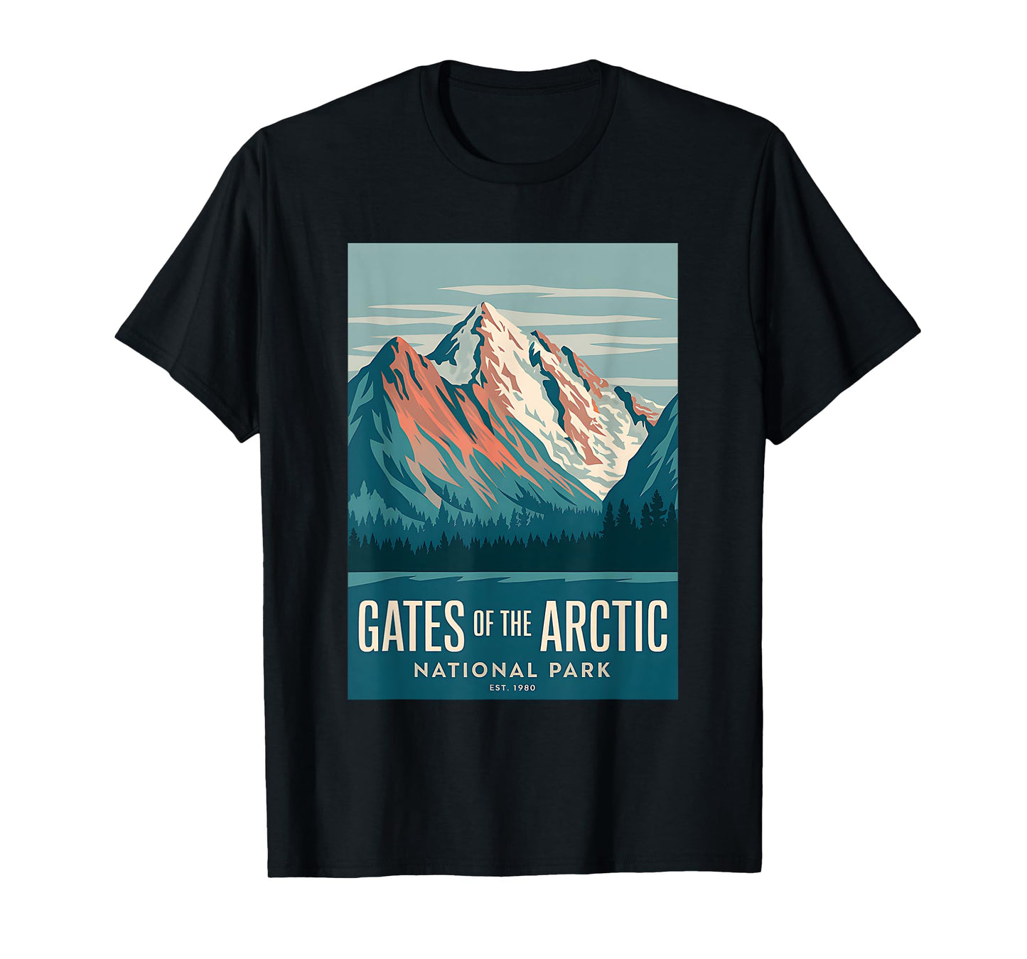 Gates of the Arctic National Park Vintage Camping Men Women T-Shirt