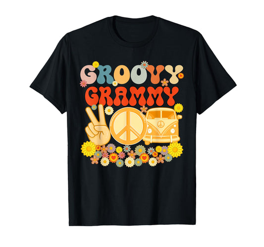 Groovy Grammy Retro Matching Family Baby Shower Mother's Day T-Shirt