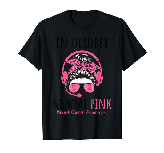 Dispatcher Breast Cancer Awareness Pink Ribbon Women T-Shirt