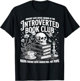 Vintage Anti Social Member Of Introverted Book Club women T-Shirt