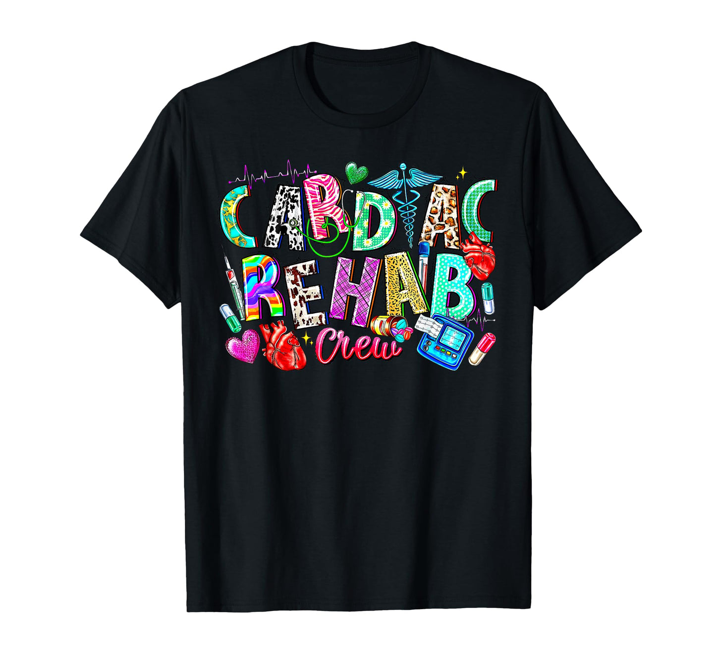 Cardiac Rehab Crew Nurse Cardiologist Nursing EKG Technician T-Shirt