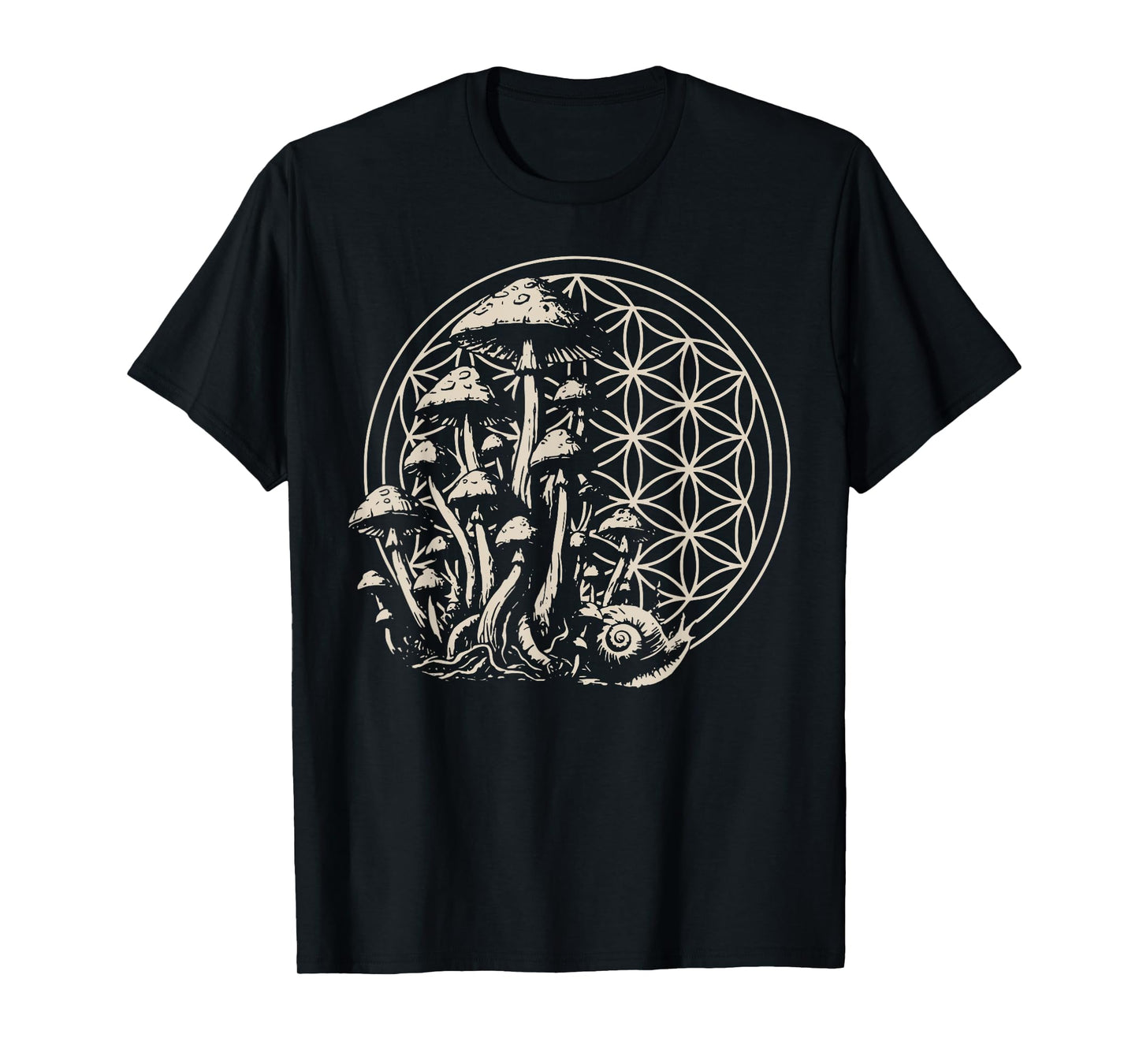 Sacred Geometry Mushroom Mathematicians Spiritual Nature T-Shirt