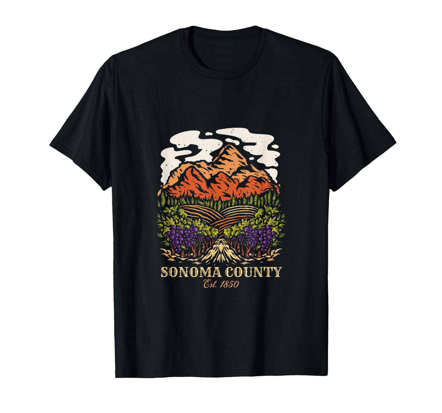 Sonoma County Vineyard California Winery Wine Lover T-Shirt