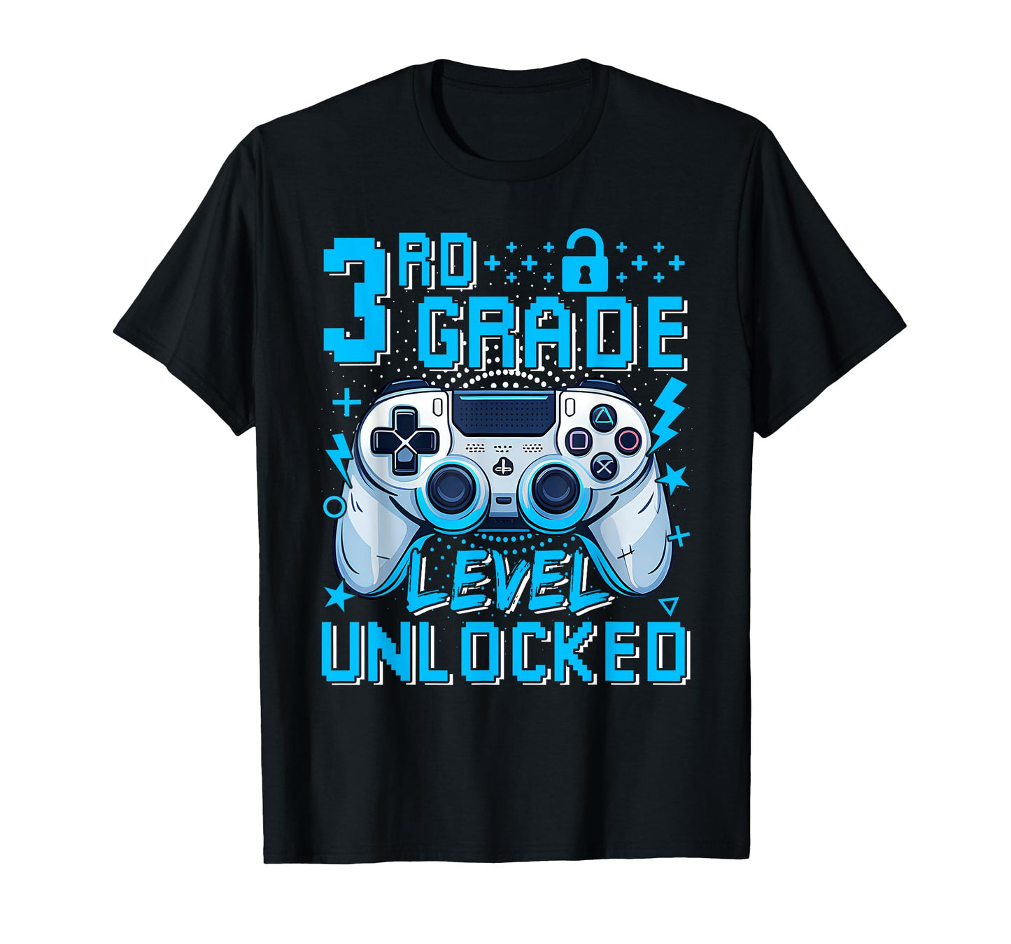 3rd Grade Level Unlocked Video Game First Day Boy Kid T-Shirt
