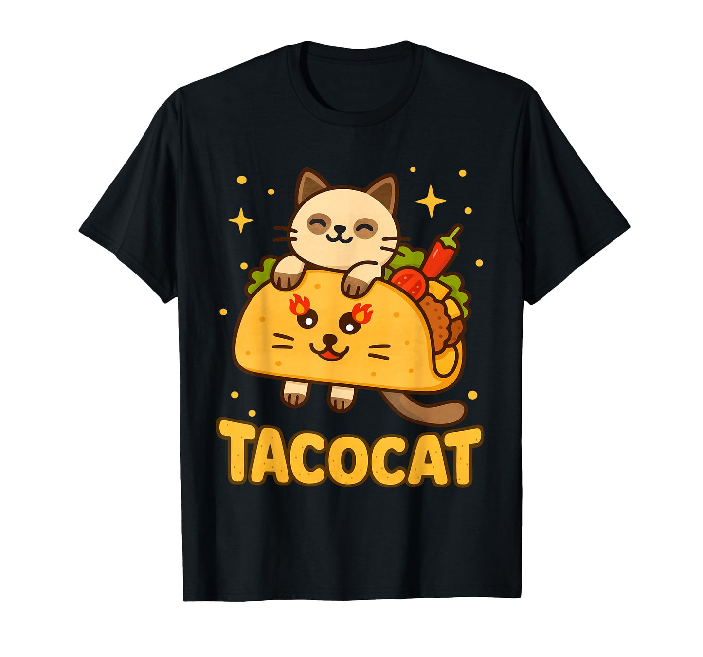 Funny Siamese Tacocat Sleeping Cute Meow Love Cat Taco Lover T-Shirt