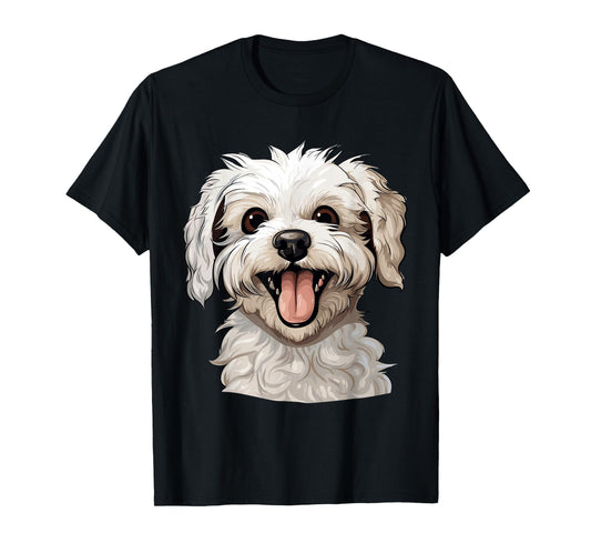 Cute Maltipoo Face Dog Lover Mom Pet Puppy Owner Print Art T-Shirt