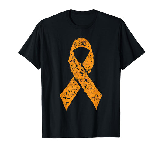 Orange Ribbon Vintage Leukemia Awareness Cancer Patient Gift T-Shirt