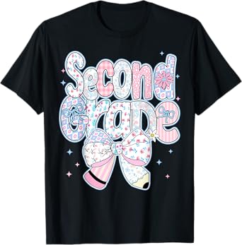 Second Grade Coquette Bow First Day Of School Back To School T-Shirt