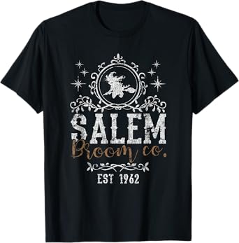 Witches Salem Broom Company Grunge Halloween Women's Witch T-Shirt