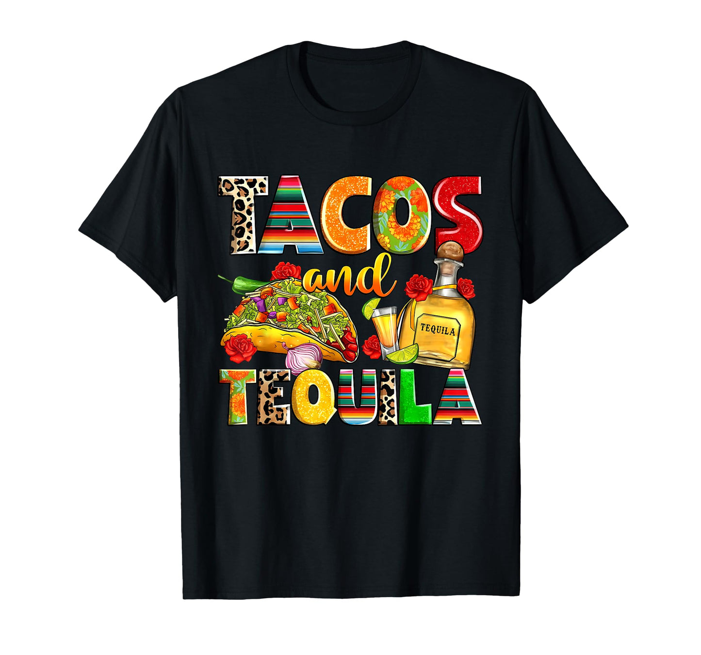 Tacos And Tequila Funny Drinking Taco Mexican Food Lover T-Shirt