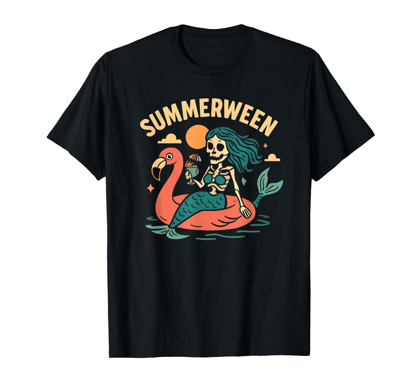 Summerween Summer Halloween Mermaid Summerween T-Shirt