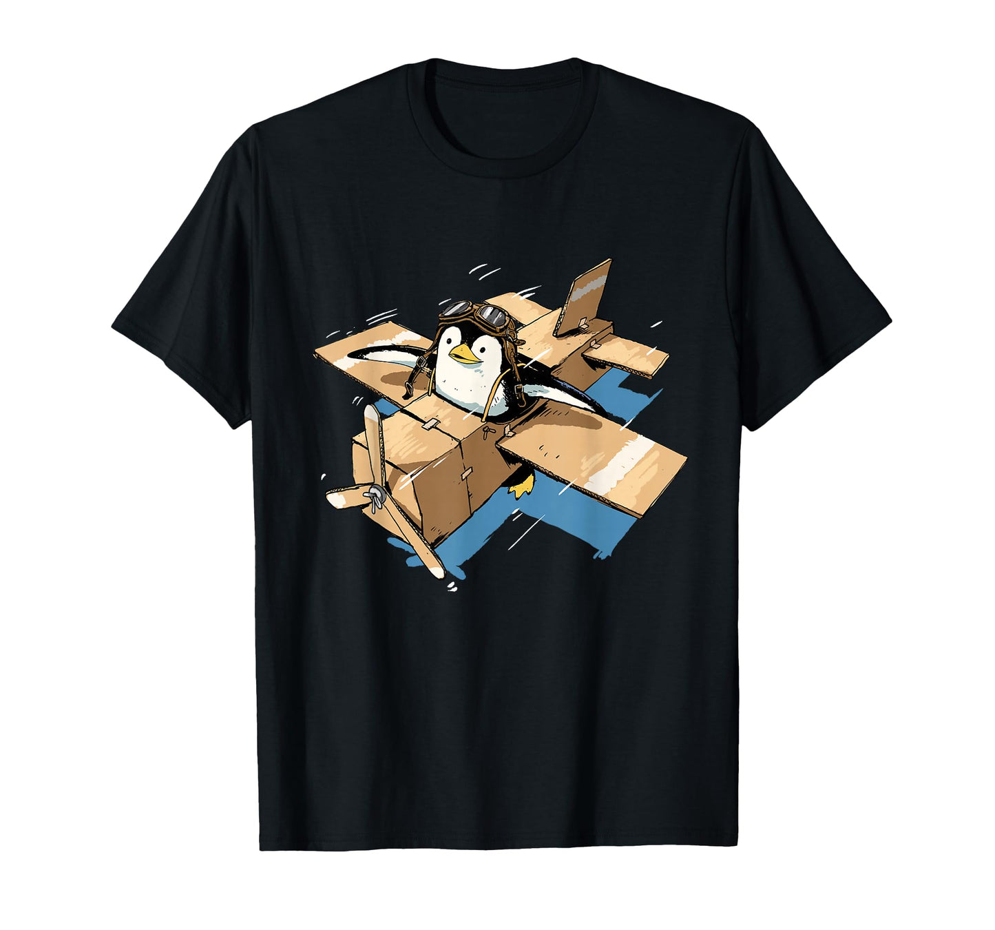 Flying Penguin Shirt Penguin Lover Penguin Airplane Pilot T-Shirt