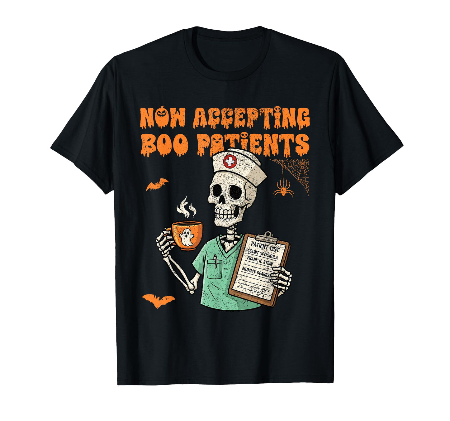 Funny Halloween Nurse Now Accepting Boo Patients T-Shirt