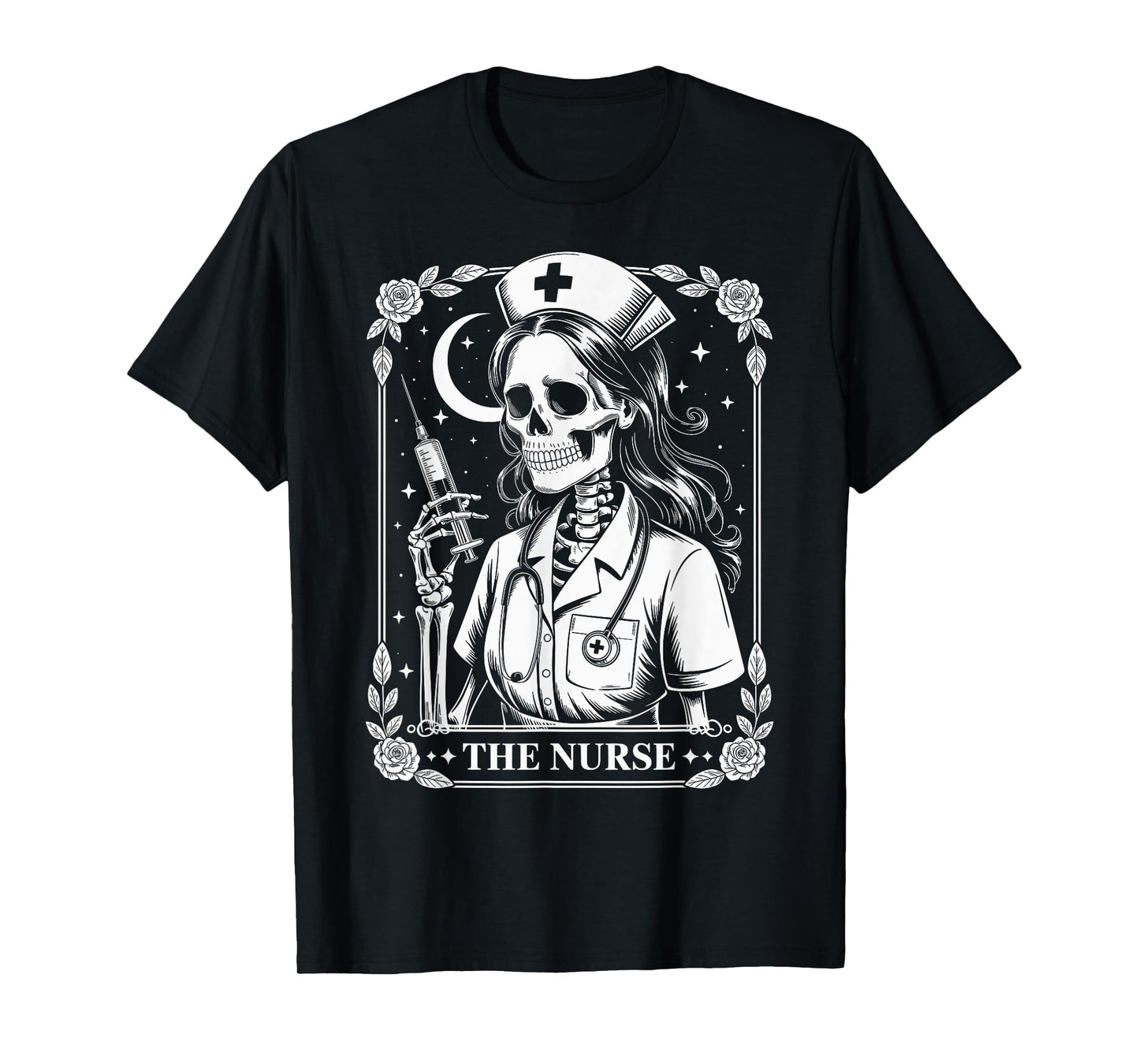The Nurse Tarot Card Shirt Women Funny RN Halloween Nurse T-Shirt