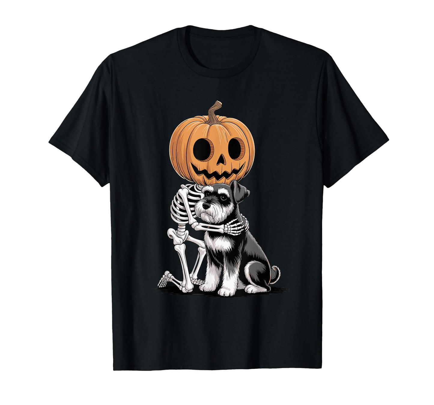 Halloween Skeleton Standard Schnauzer T-Shirt