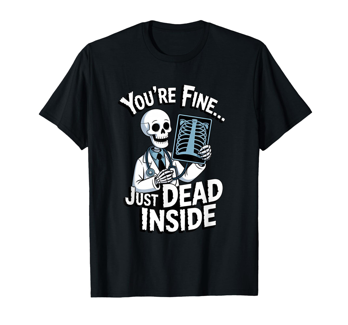 Skeleton Doctor Halloween Spooky Sarcastic Medical T-Shirt