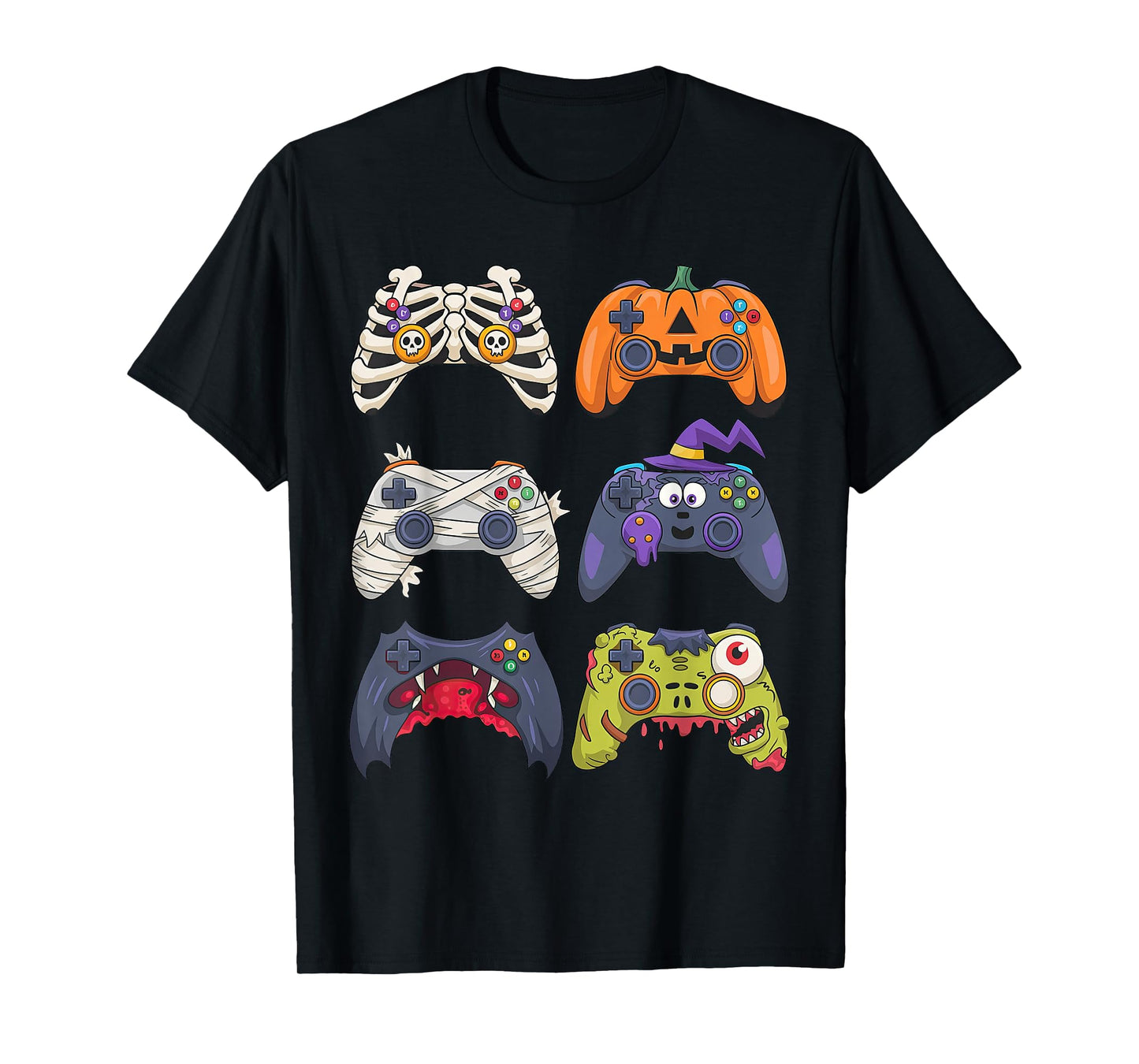 Halloween Skeleton Zombie Gaming Controllers Mummy T-Shirt