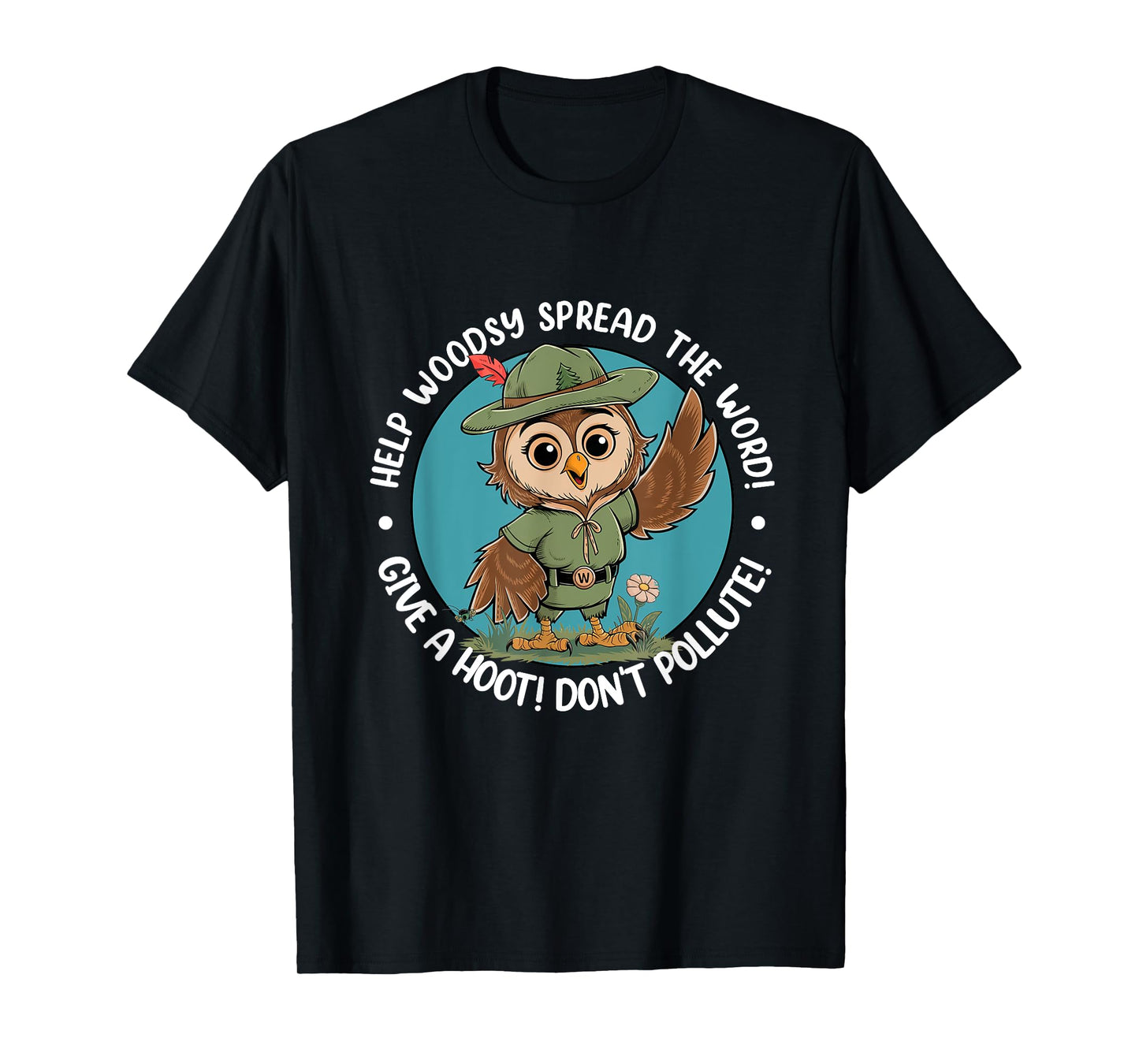 Woodsy Owl Give A Hoot Don't Pollute Vintage Retro T-Shirt