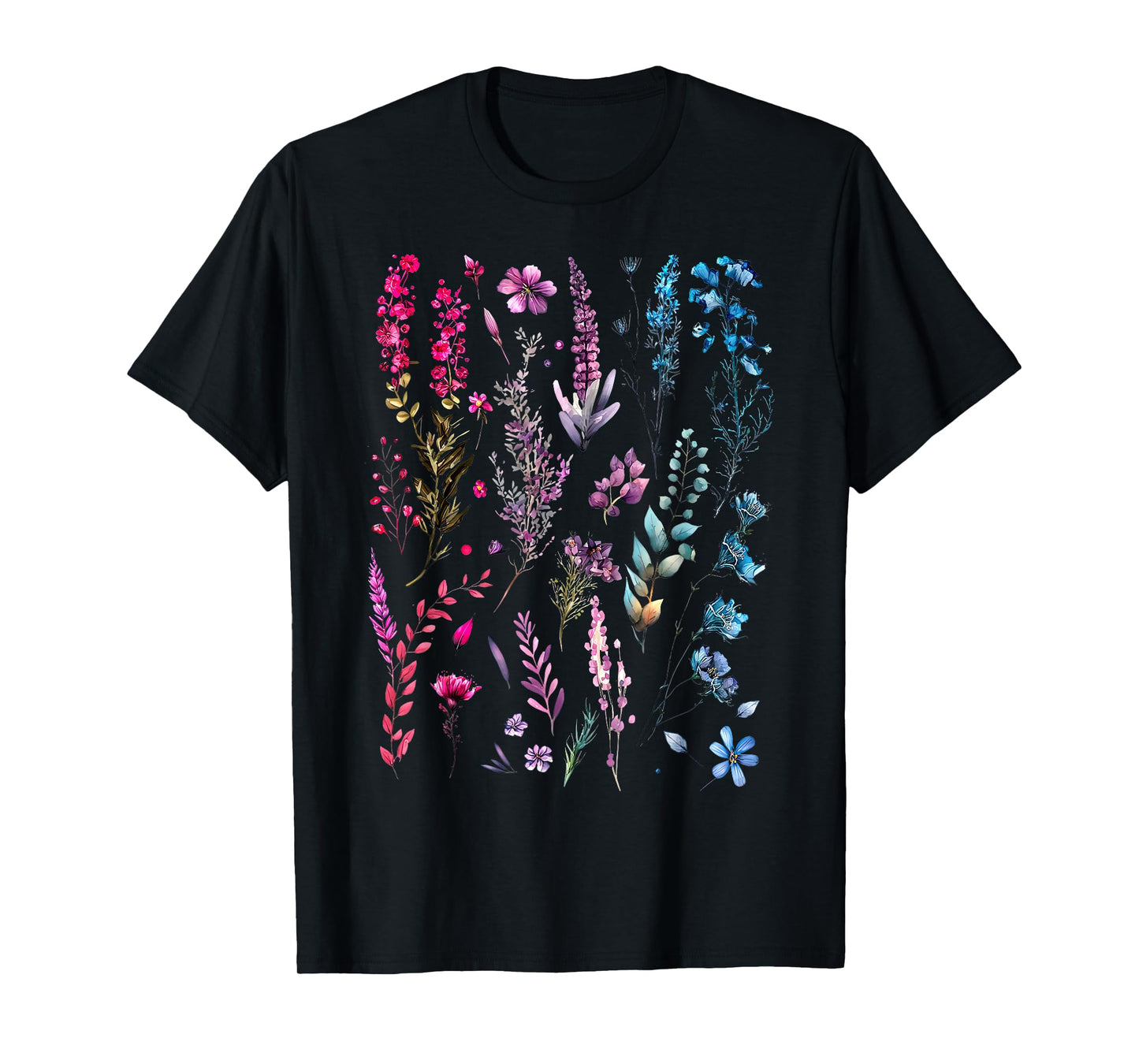 Bi Pride Subtle Wildflowers LGBTQ Month Rainbow Flowers T-Shirt