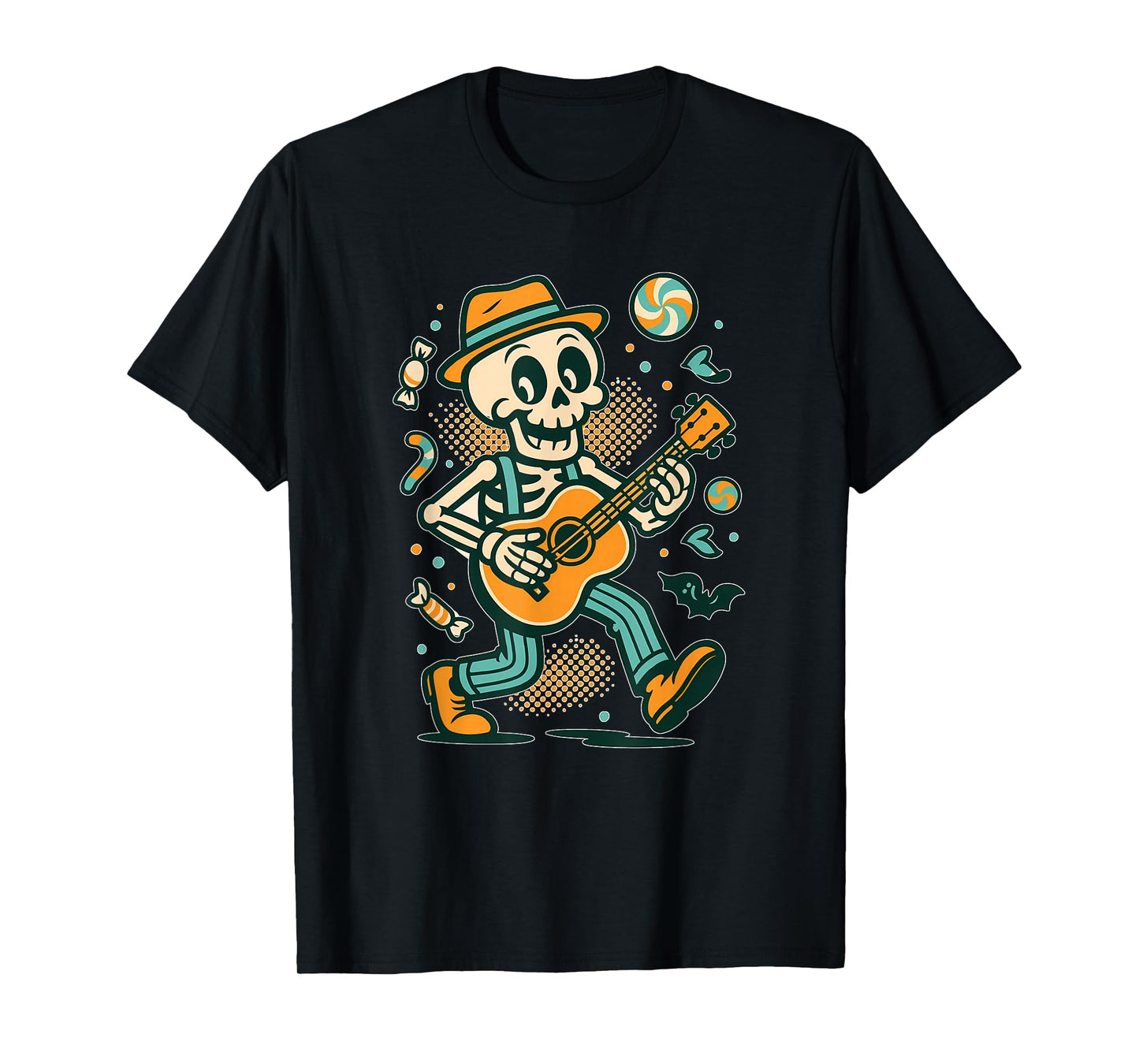 Skeleton Guitar Candy Groove T-Shirt