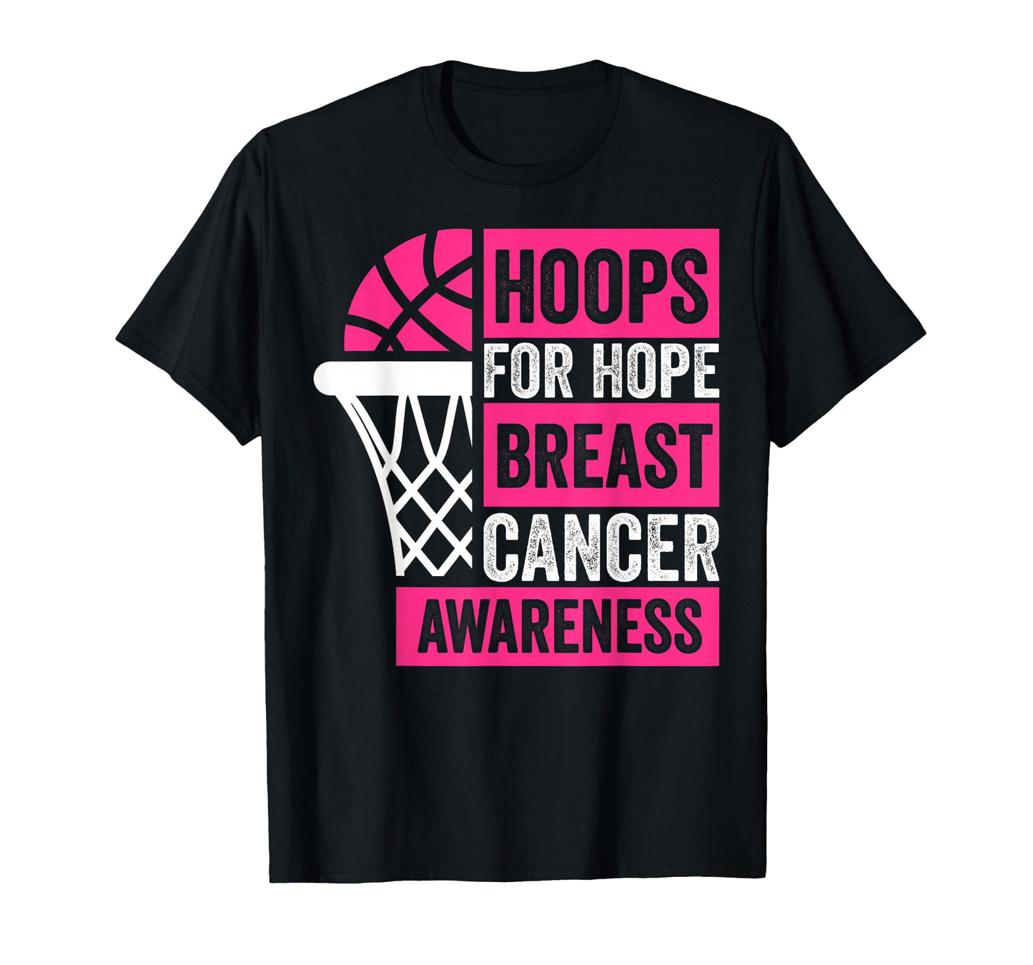 Hoops For Hope Basketball Family Breast Cancer Awareness T-Shirt