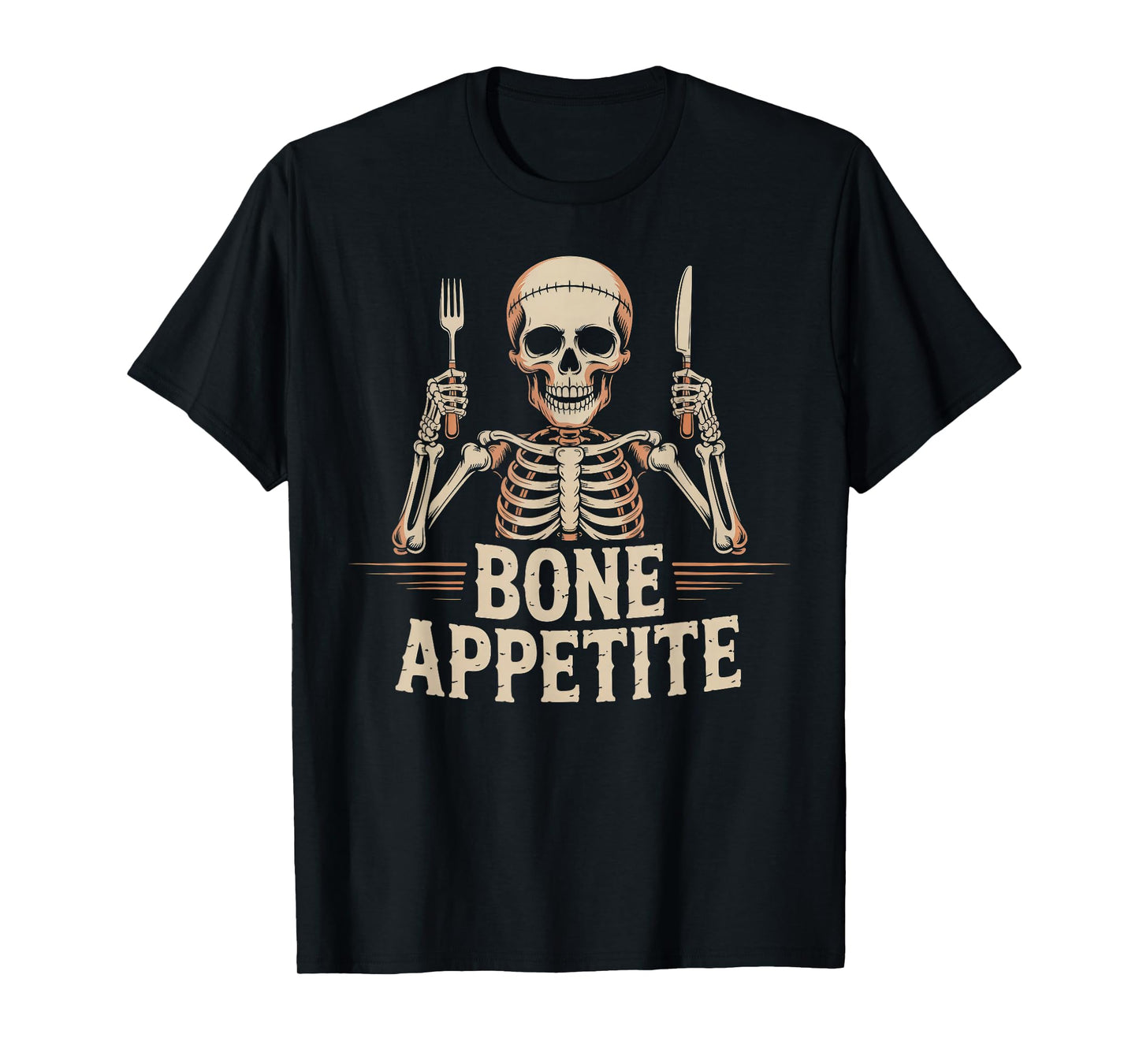 Bone Appetite Funny Skeleton Table Dinner T-Shirt