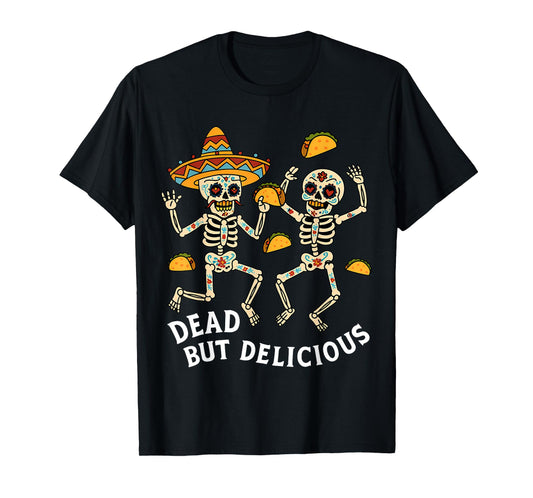 De Los Muertos Mexican Skeleton Taco Skull Day of The Dead T-Shirt