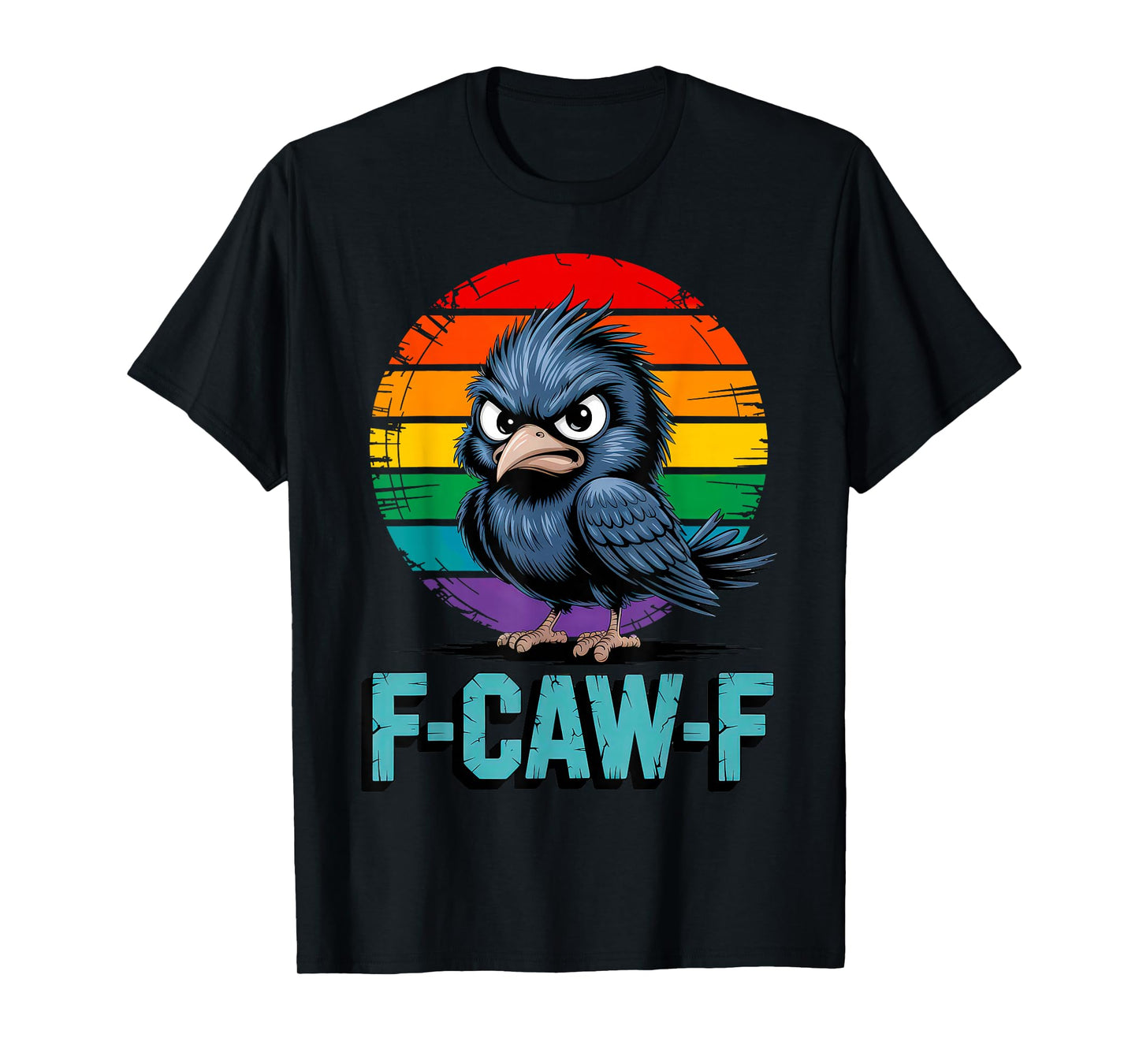 F-Caw-F Little Crow Gothic Raven Halloween T-Shirt