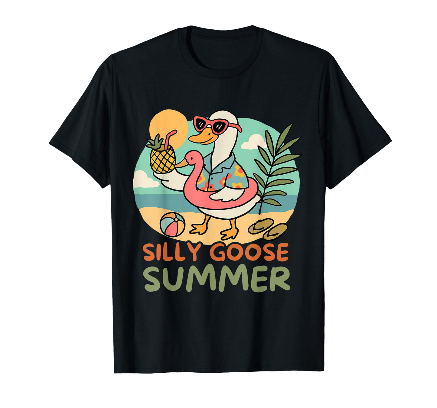 Silly Goose Summer Funny Summer Last Day School Teacher T-Shirt