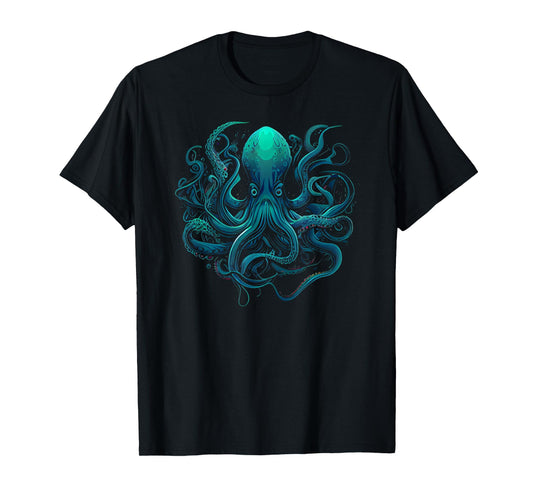 Beautiful Artistic Octopus Squid Sea Creature Graphic T-Shirt