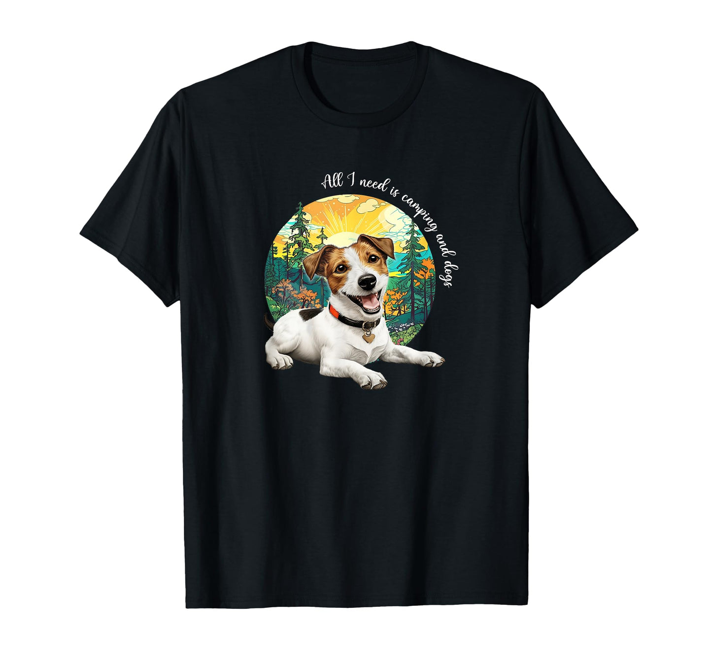 Mens Womens JRT Dog Lover Nature Camping Jack Russell T-Shirt