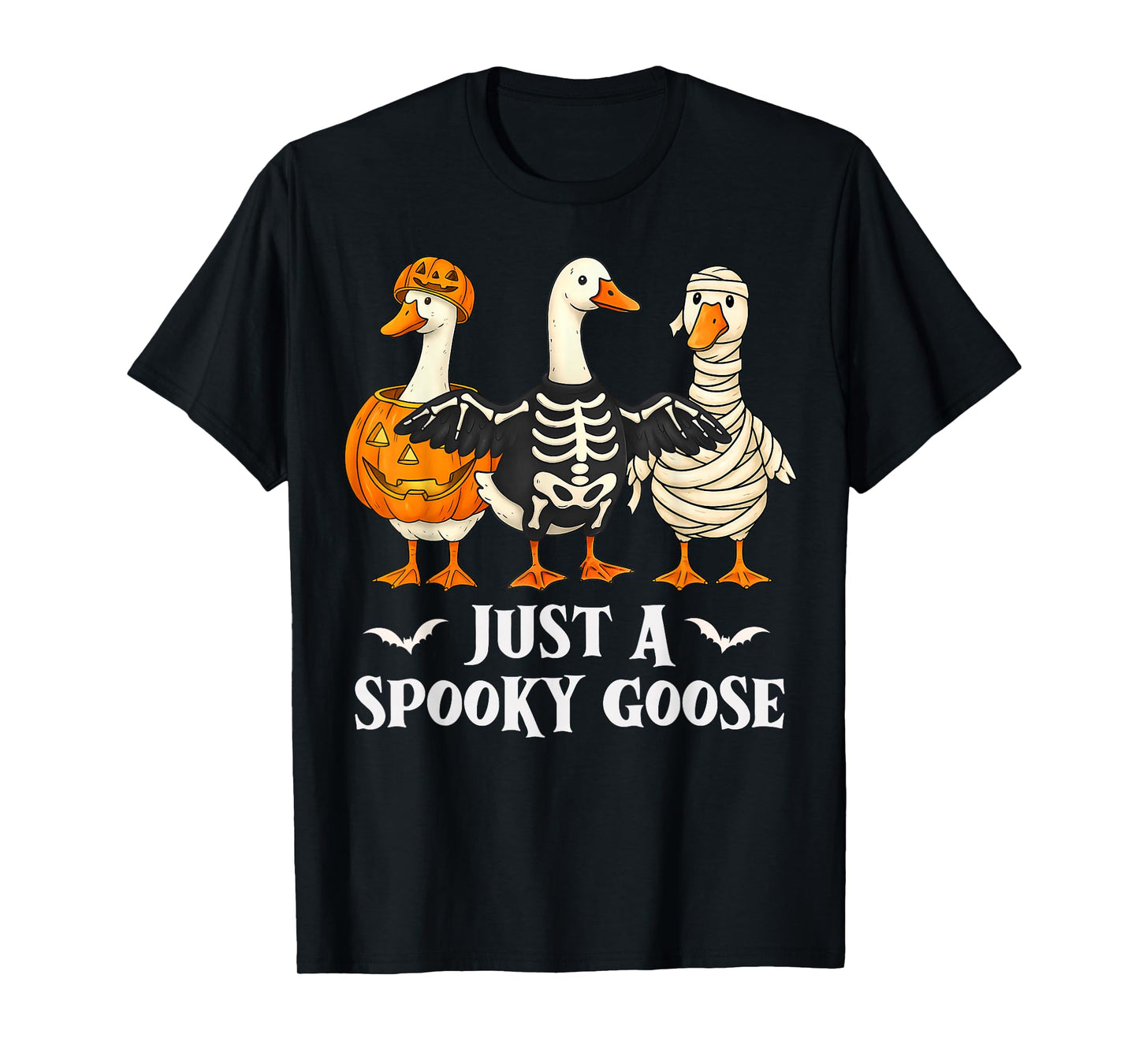 Just A Spooky Goose Funny Halloween Costume Men Women T-Shirt