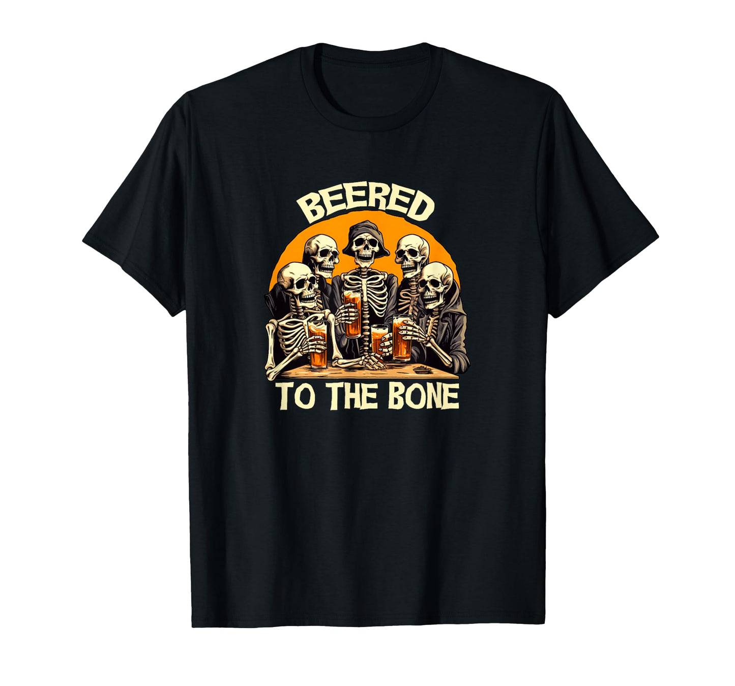 Skeletons Drinking Beer Funny Meme Halloween Party T-Shirt