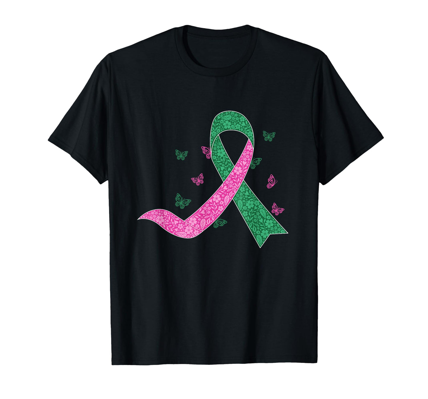 Liver and Breast Cancer October Cancer Awareness Support T-Shirt