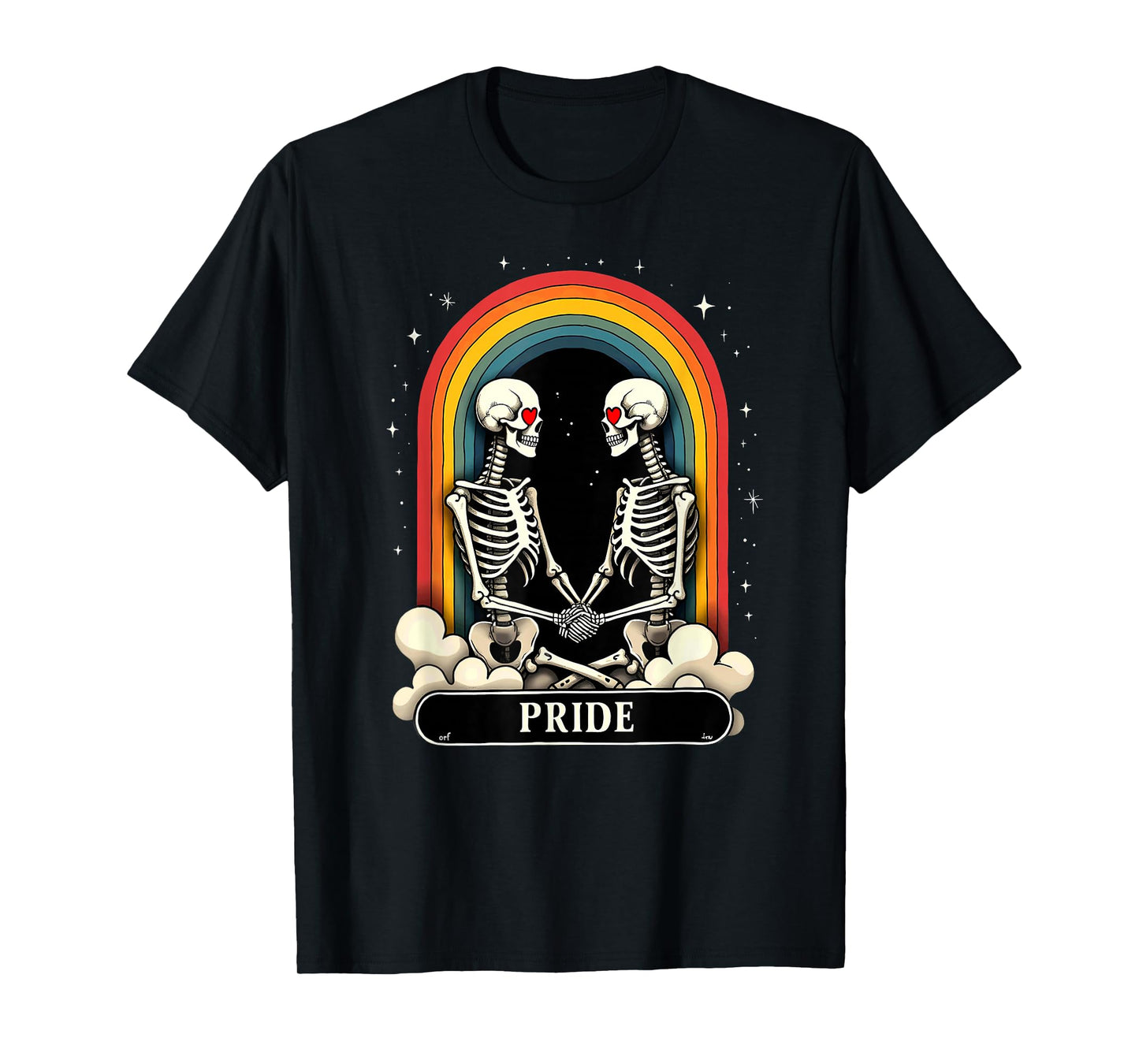 Tarot Card Pride LGBT Gay Lesbian Rainbow Skeleton Halloween T-Shirt