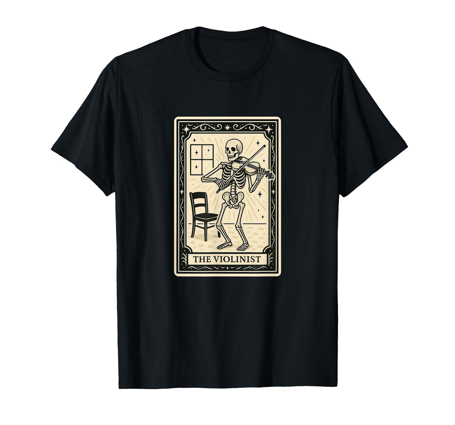 The Violinist Tarot Card - Halloween Spooky Gothic Violin T-Shirt