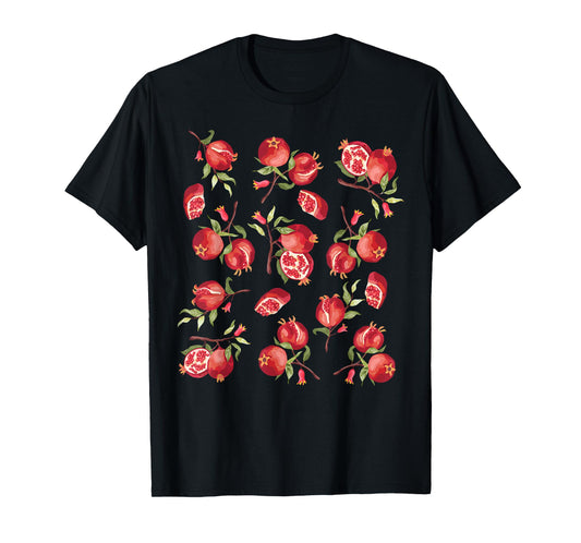 Cottagecore Pomegranate Fruit Summer Gardening Botanical T-Shirt