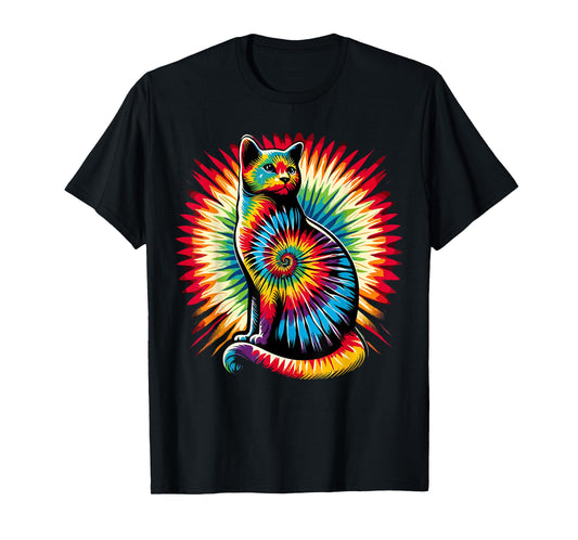Cute Cat Tie Dye T-Shirt