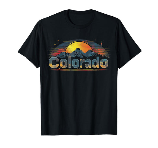 Colorado -Cool Funny Vintage Rocky Mountains Men Women Retro T-Shirt