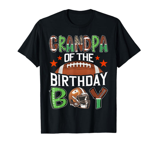 Grandpa Of The Birthday Boy Game Day Football T-Shirt