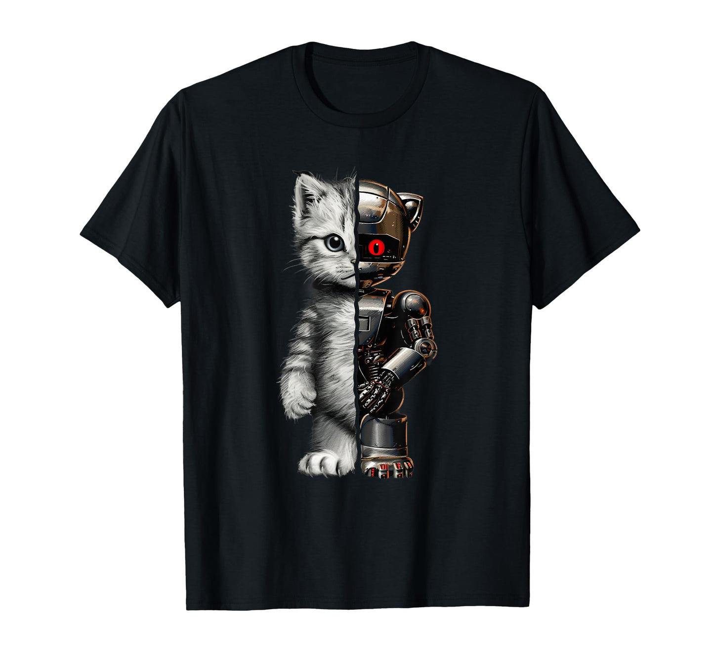 Funny Robotics Animal Lover Cat Robots Graphic Engineer Cats T-Shirt