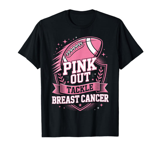 Tackle Breast Cancer Awareness Support Fight Cancer Together T-Shirt
