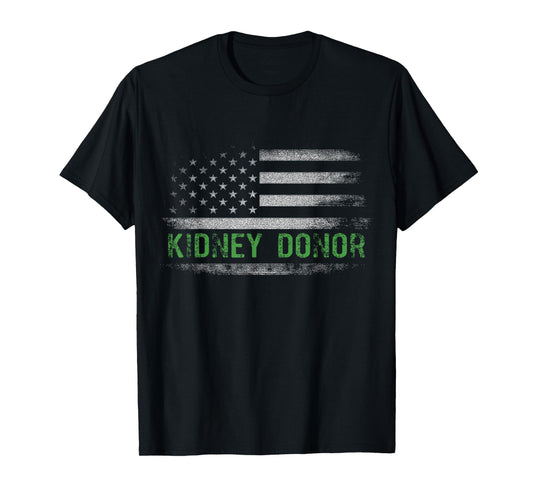 Kidney Transplant Donor USA Flag Surgery Recovery Gifts T-Shirt