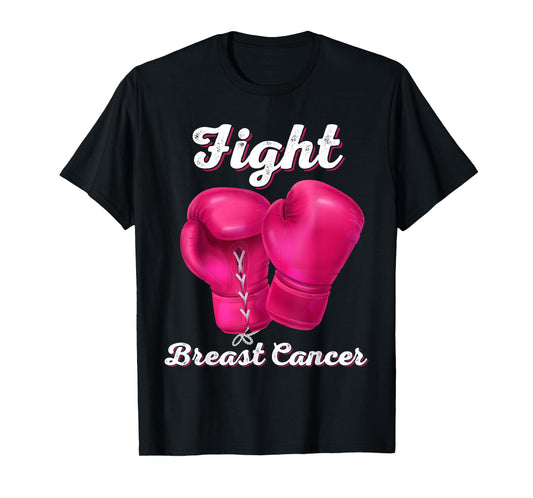 Fight Breast Cancer Boxing Gloves Breast Cancer Awareness T-Shirt